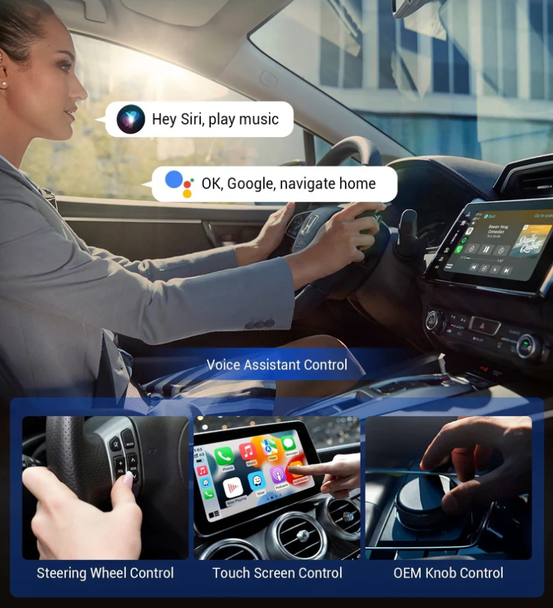 Ottocast Play2Video Pro – Wireless CarPlay Auto Multimedia Adapter (Plug & Play)